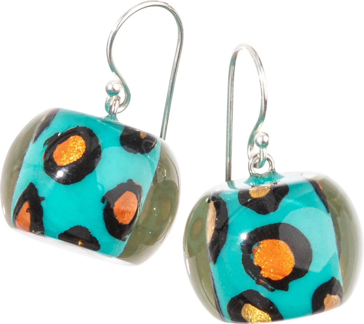 BLISS by ZSISKA Musee Series Earrings — Teal Leopard