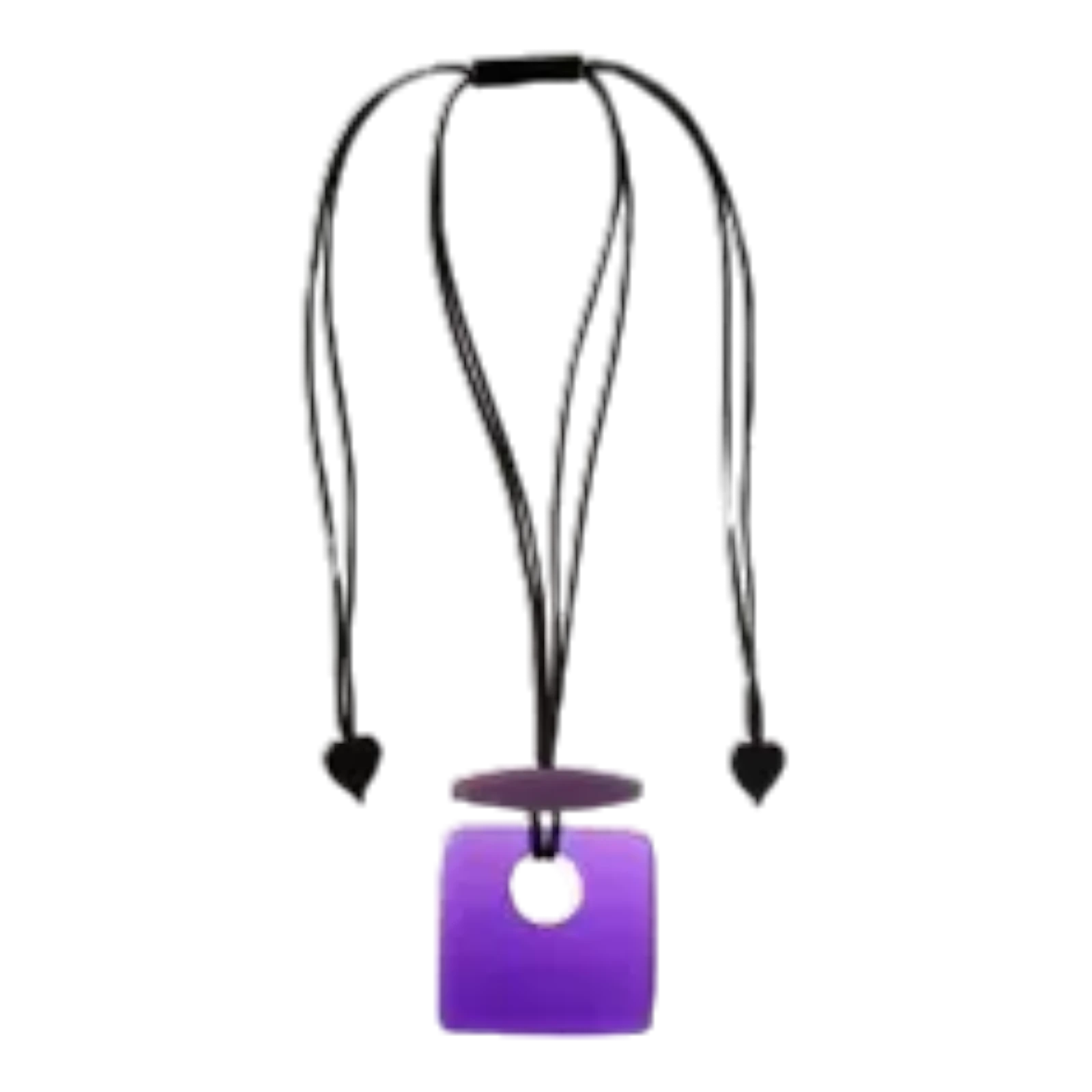 Adjustable Cord - Square Colourful Statement Pendant