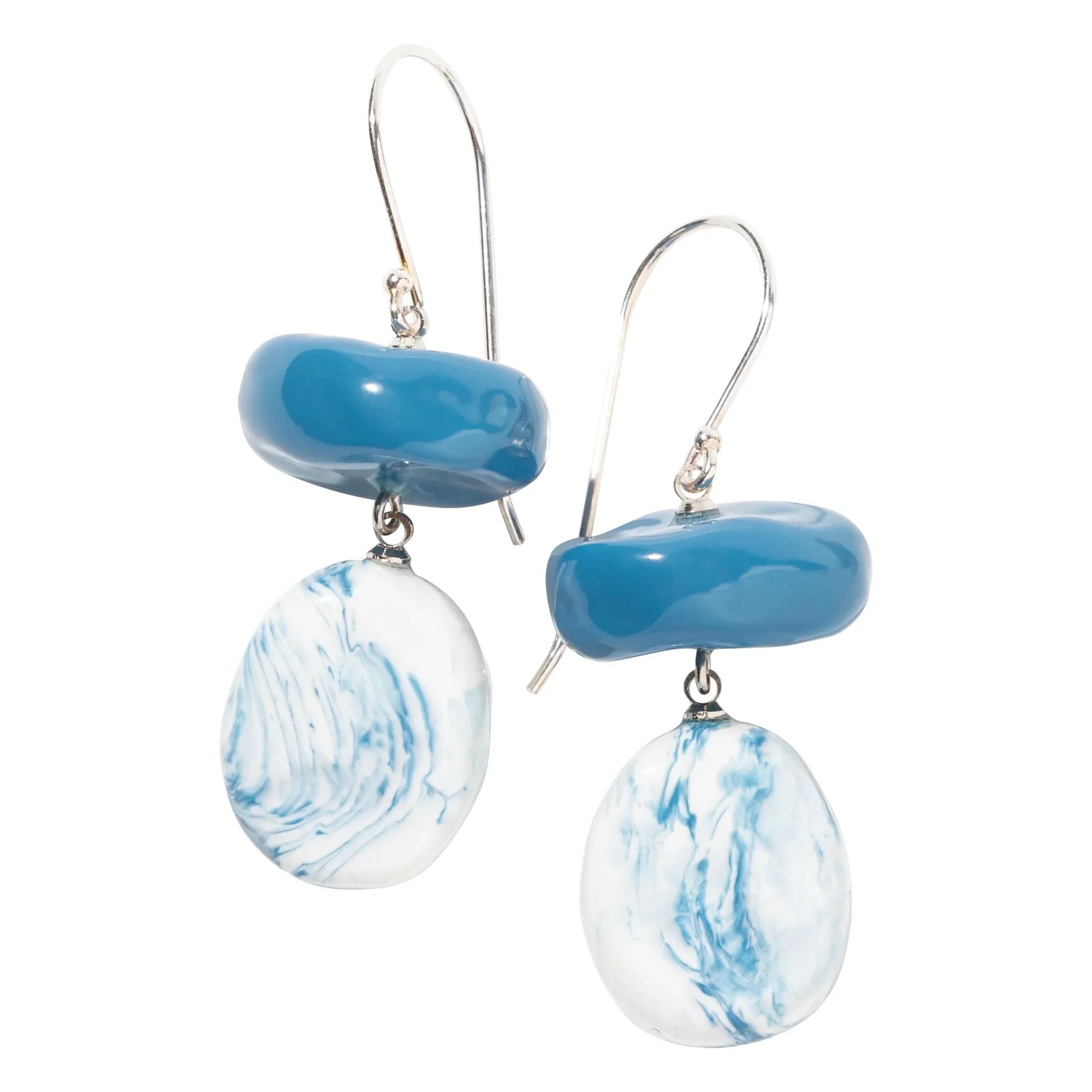 Zsiska Hook Earrings - Organic blue