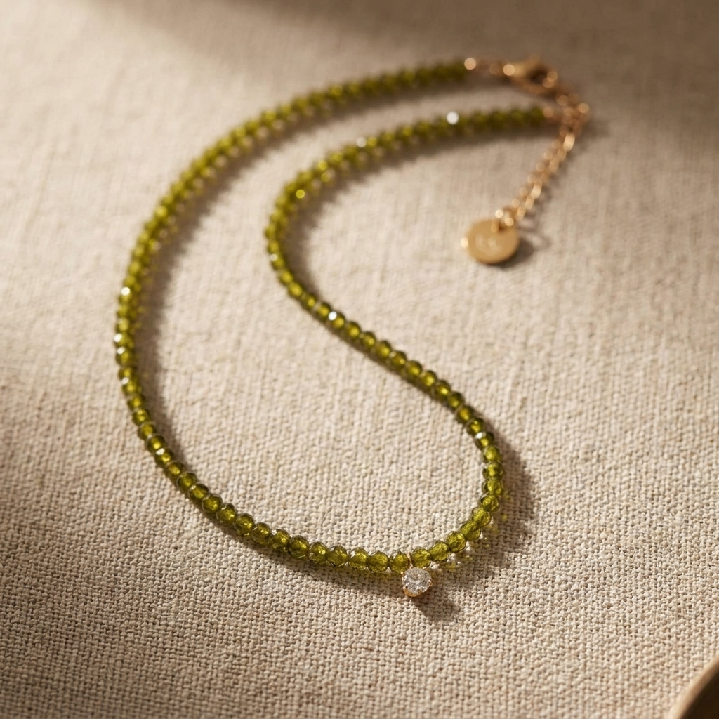 Elegant Natural Peridot Necklace