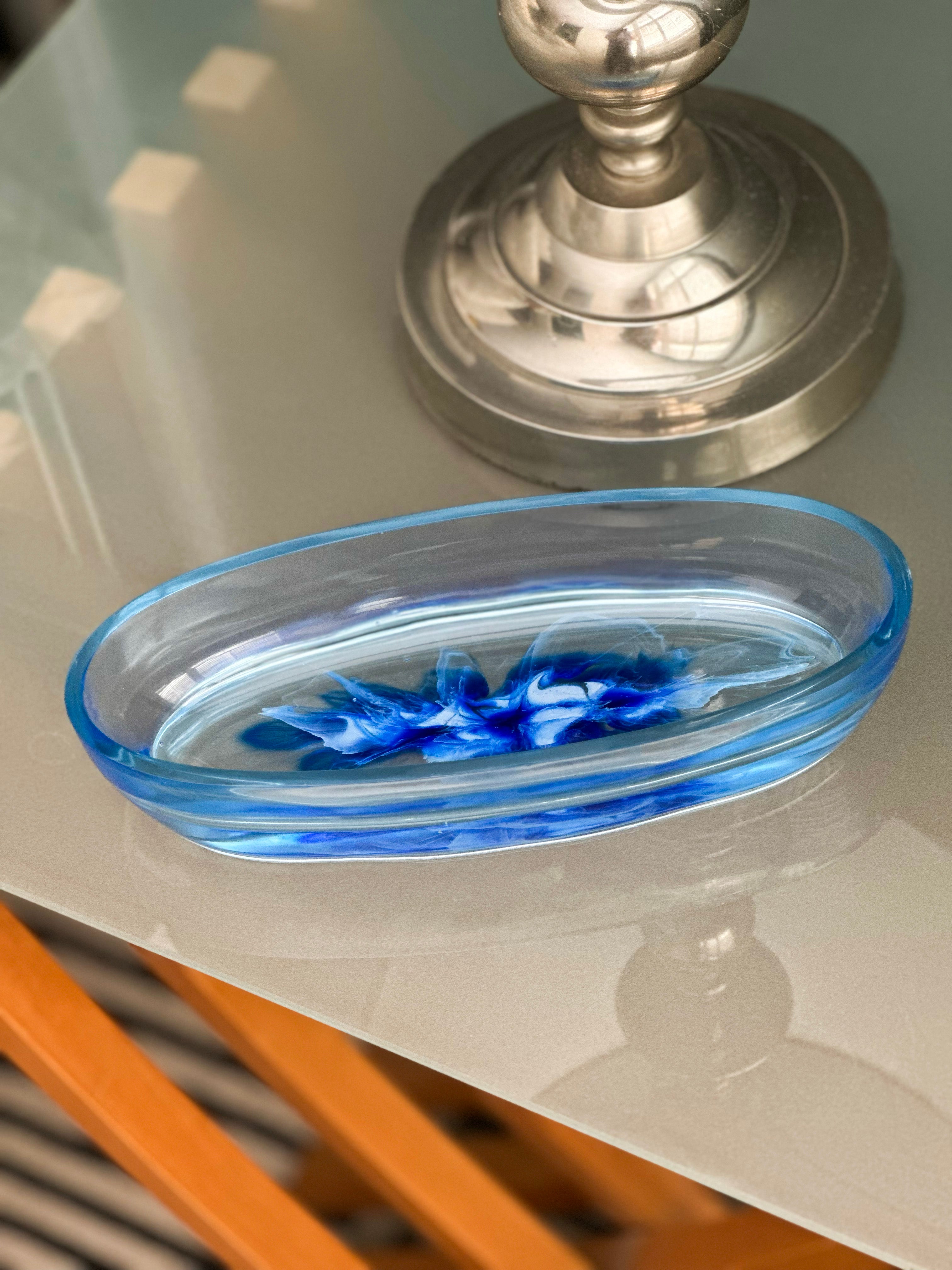 Nicky Johnston Handcrafted Jewellery Tray - Blue Oval