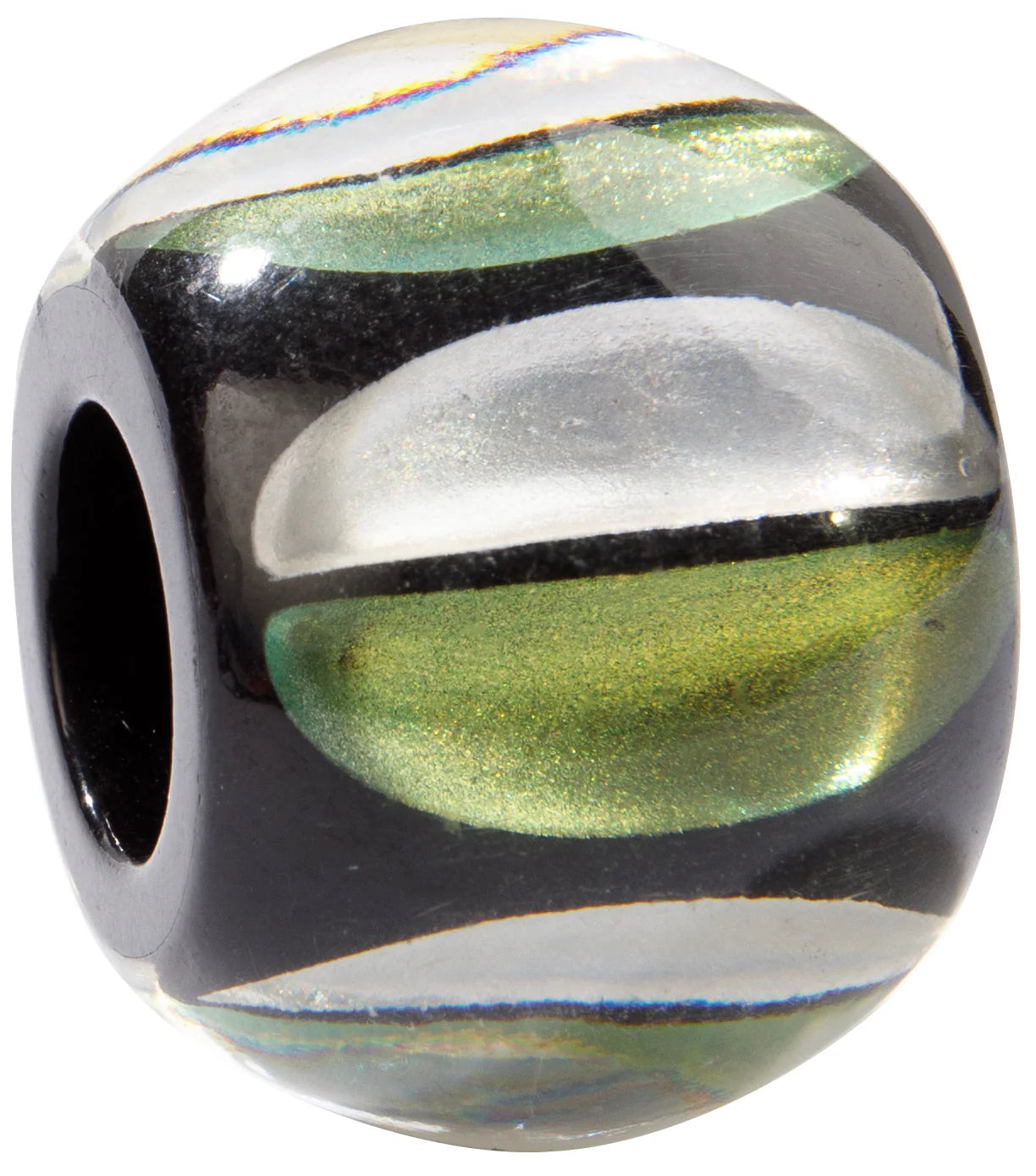 BLISS by ZSISKA - BLISS BEAD -Silver & Olive Green