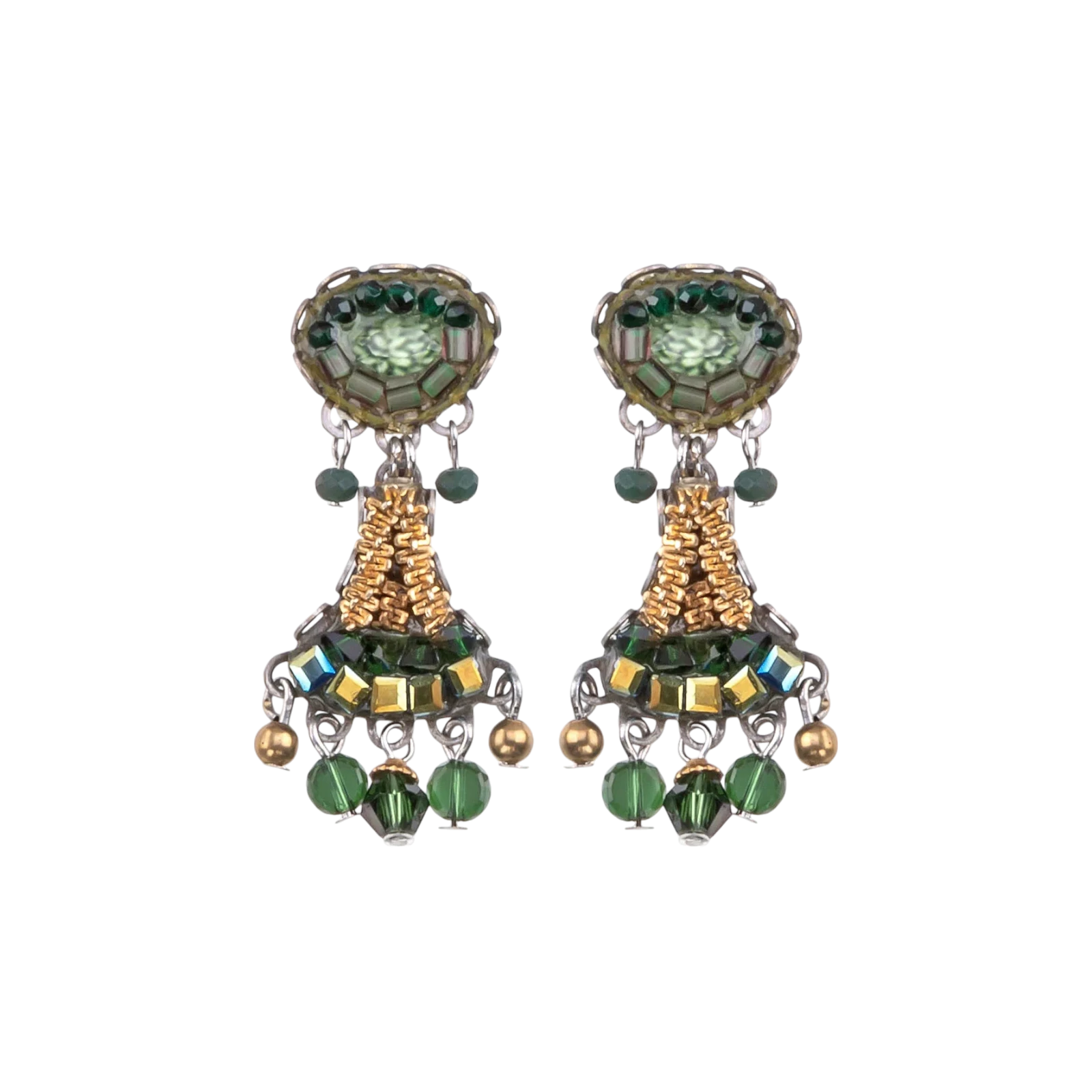 Green Painty Winona Earrings