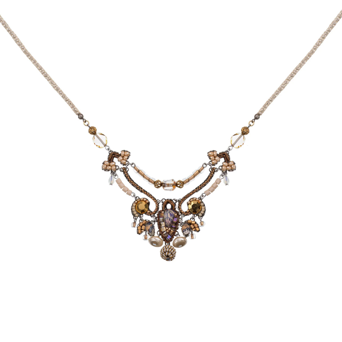 Drops of Gold Set, Flowing Necklace, Paz