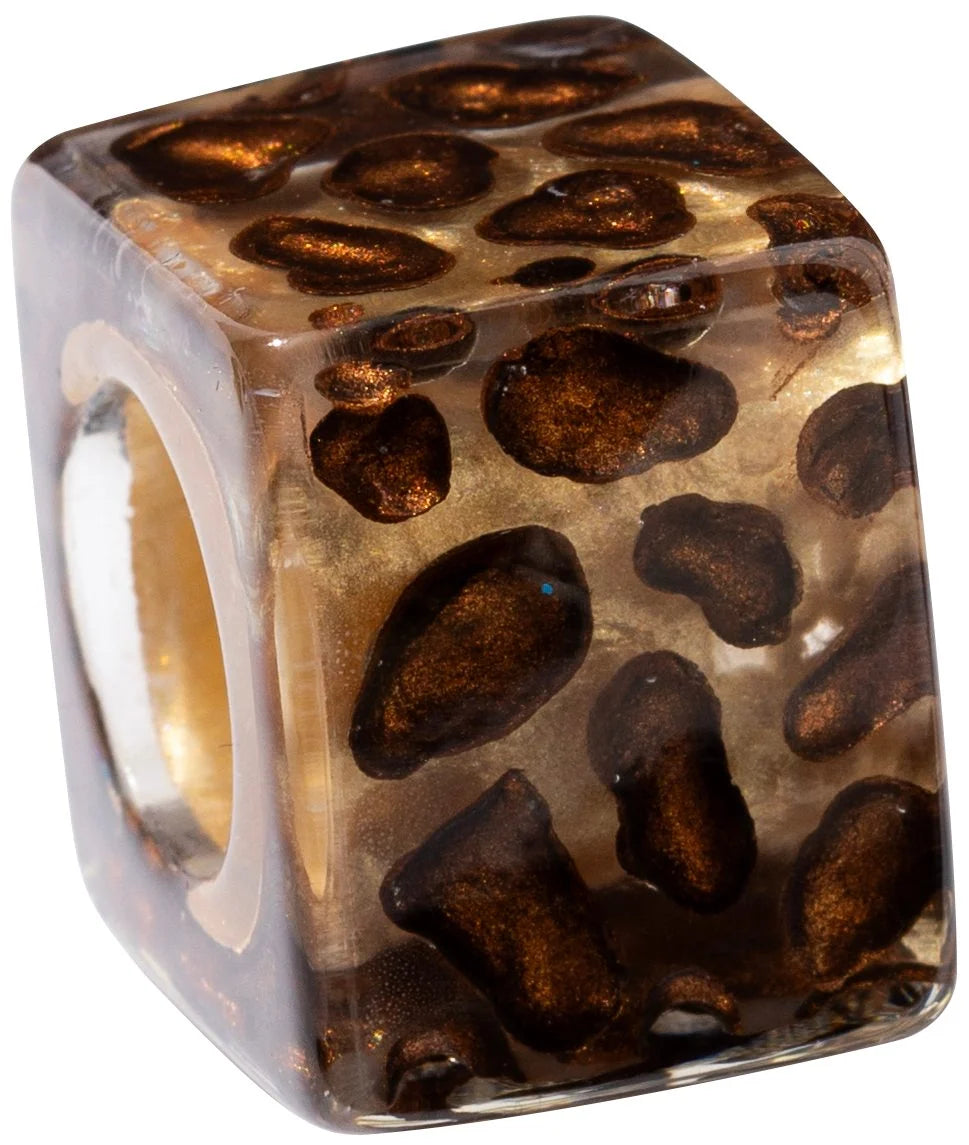 BLISS by ZSISKA - BLISS BEAD - GOLD TAN LEOPARD