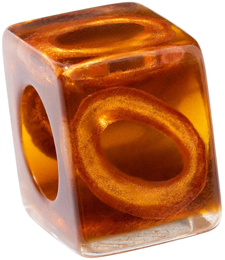 BLISS by ZSISKA - BLISS BEAD - OVAL SWIRL BROWN