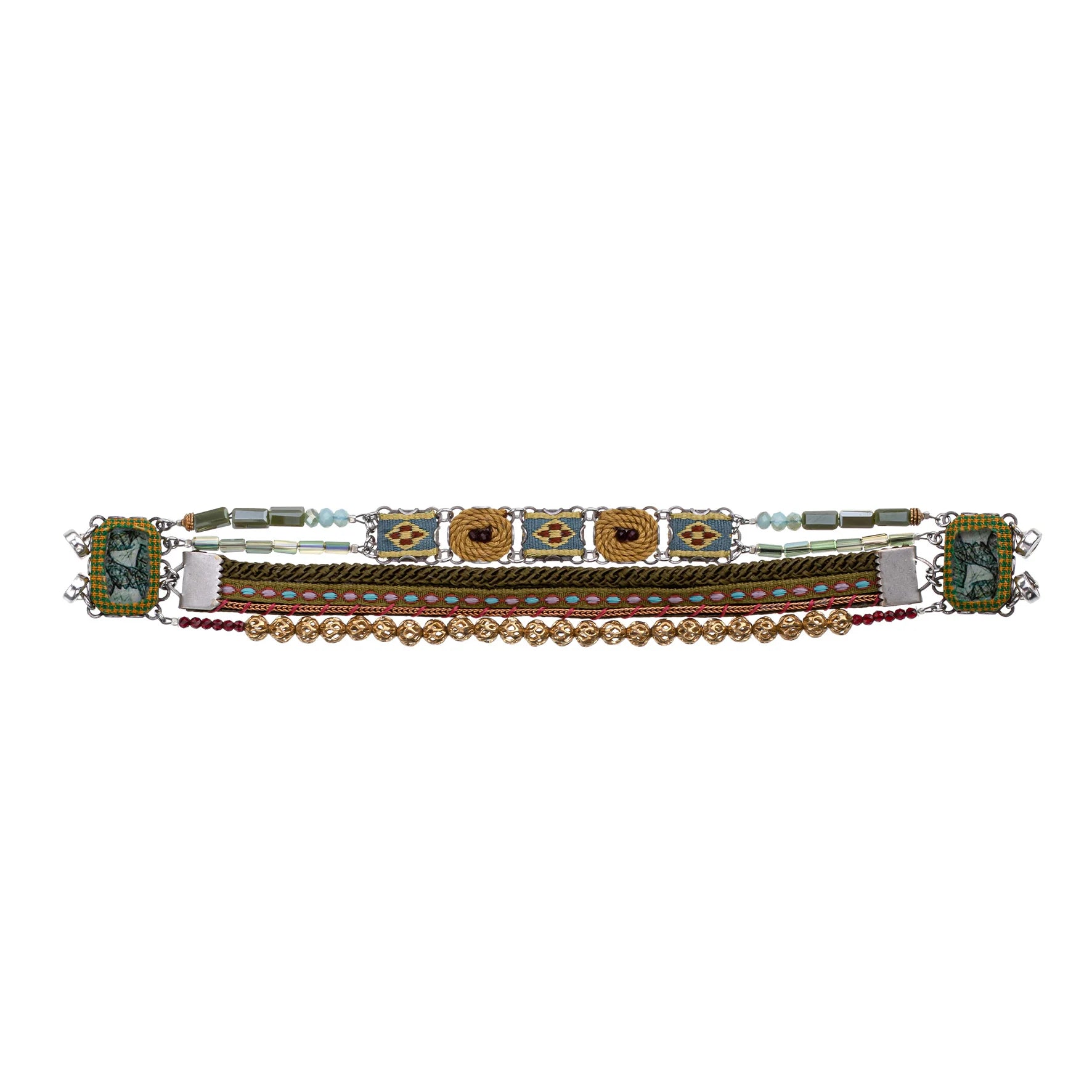 Vintage Gold Set,Statement Bracelet, Rawda