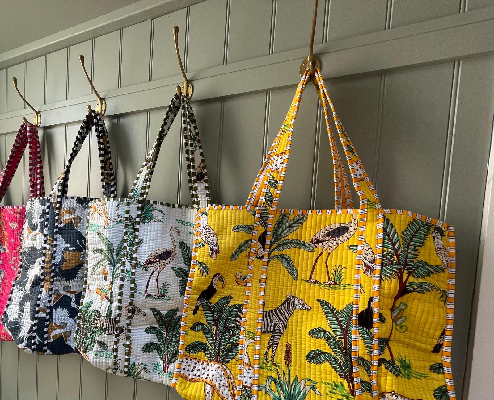 Quilted Cotton Tote Bag