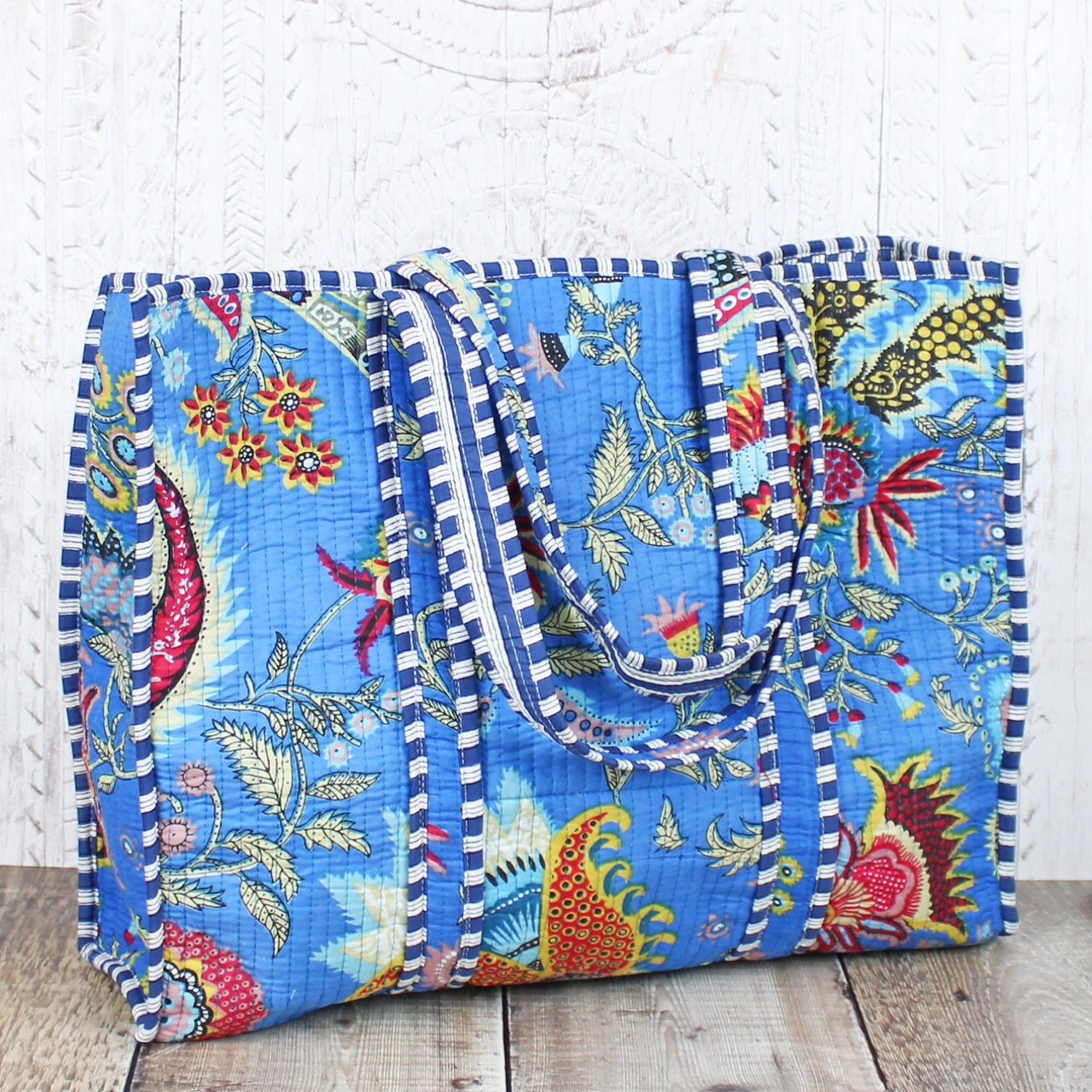 Quilted Cotton Tote Bag