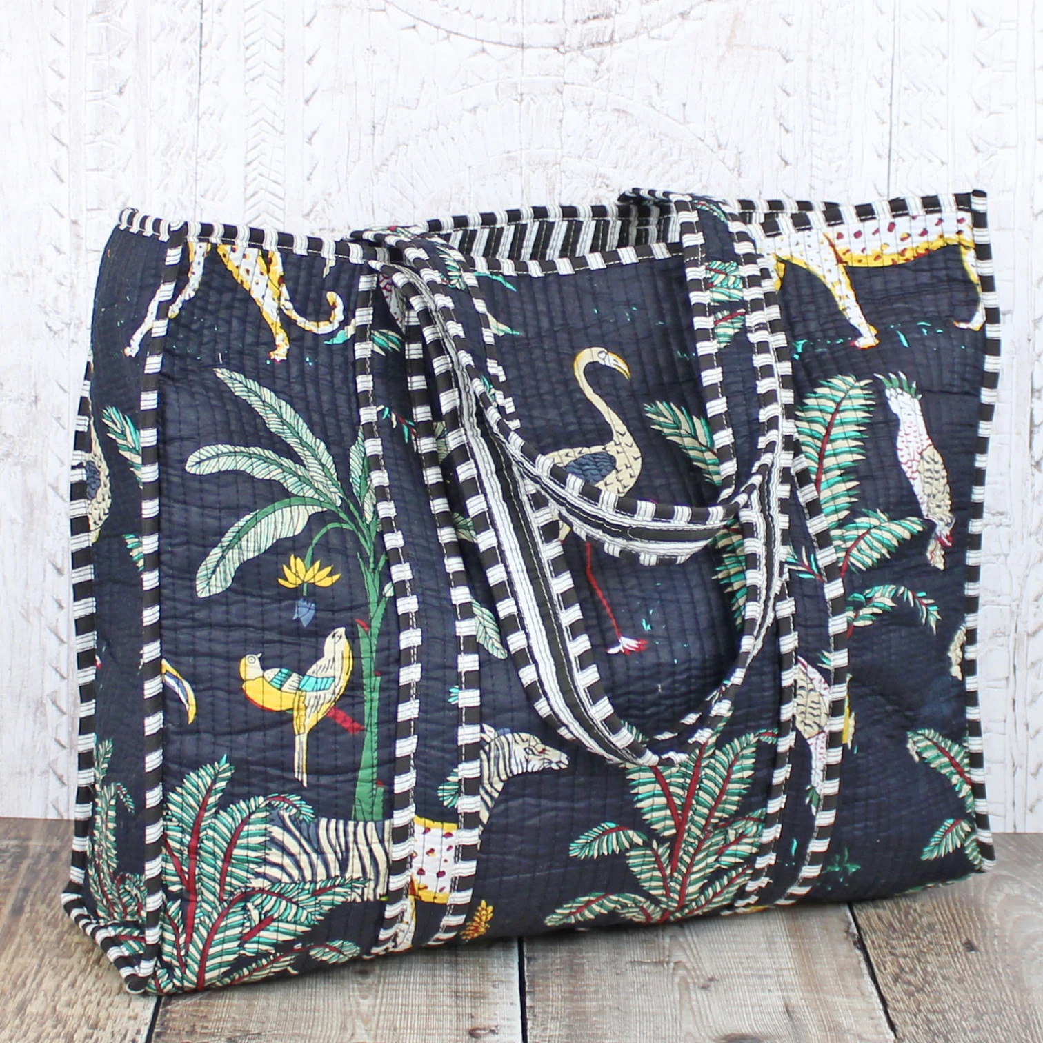Quilted Cotton Tote Bag