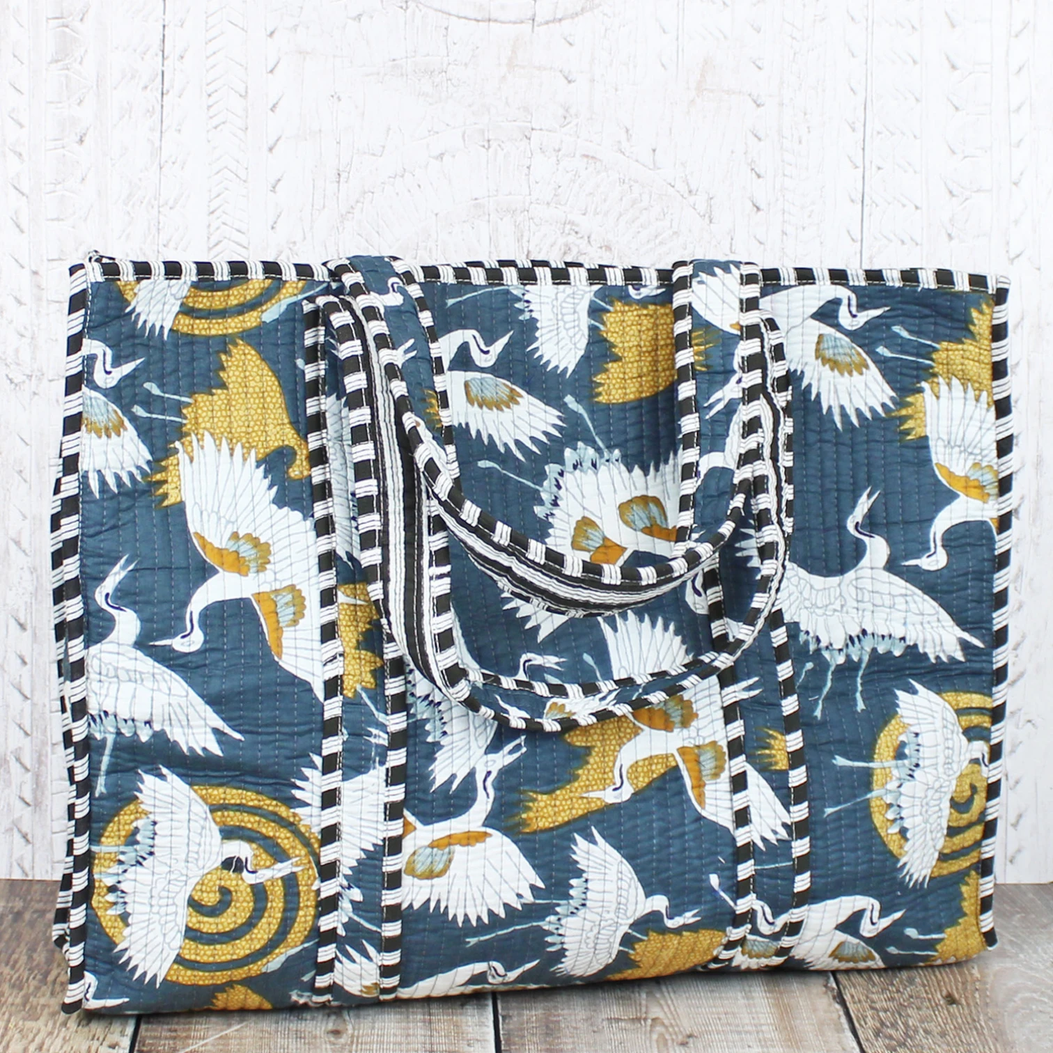 Quilted Cotton Tote Bag
