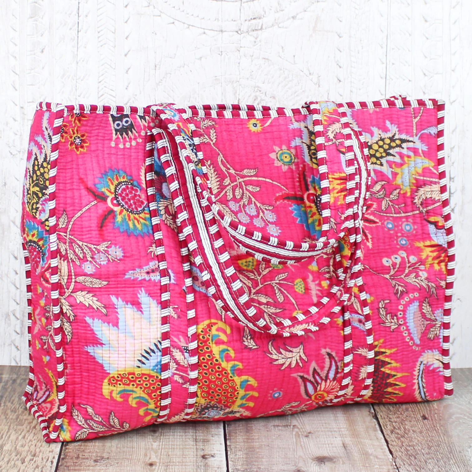 Quilted Cotton Tote Bag