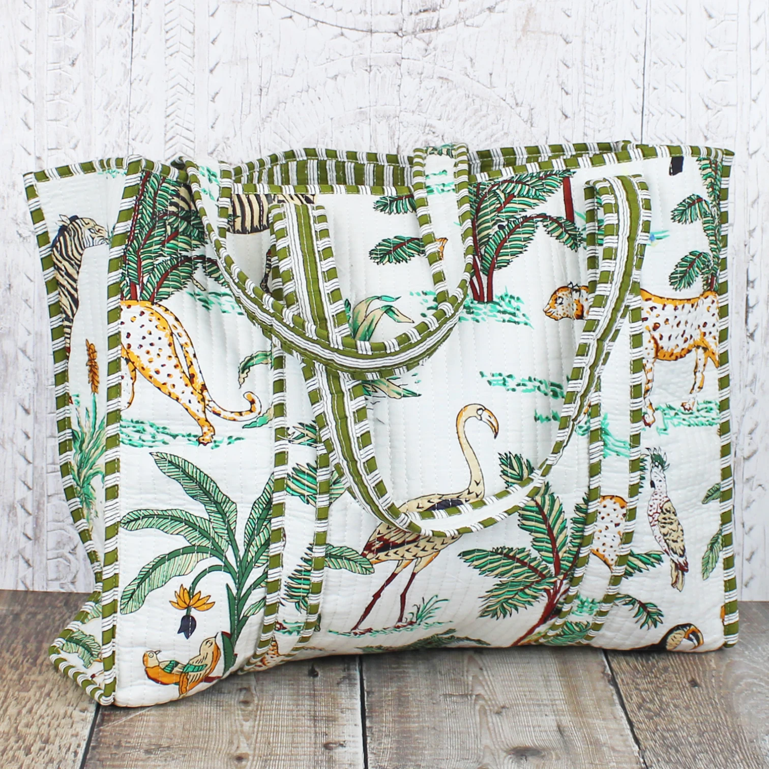 Quilted Cotton Tote Bag