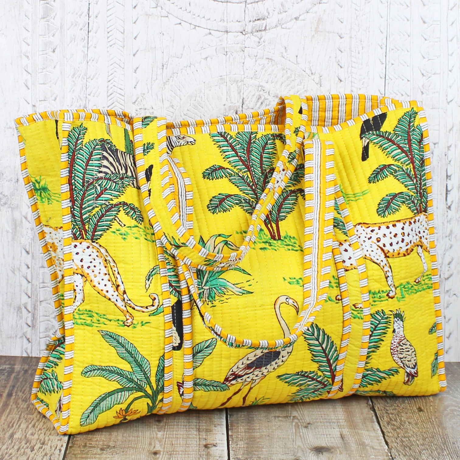Quilted Cotton Tote Bag