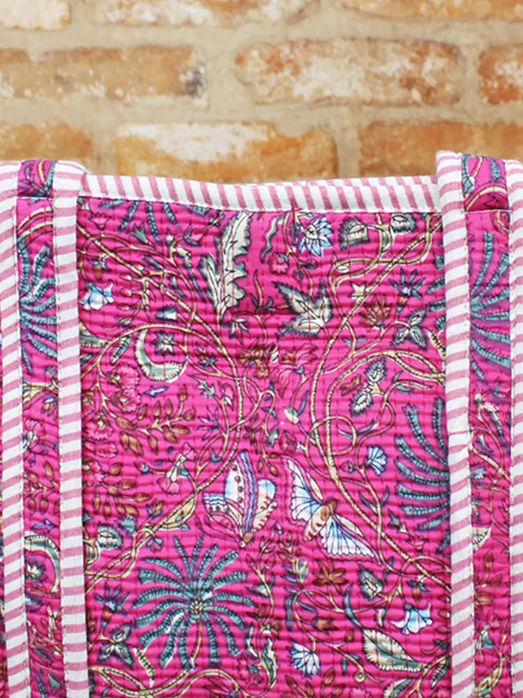 Suzie Blue - Quilted Cotton Tote Bag