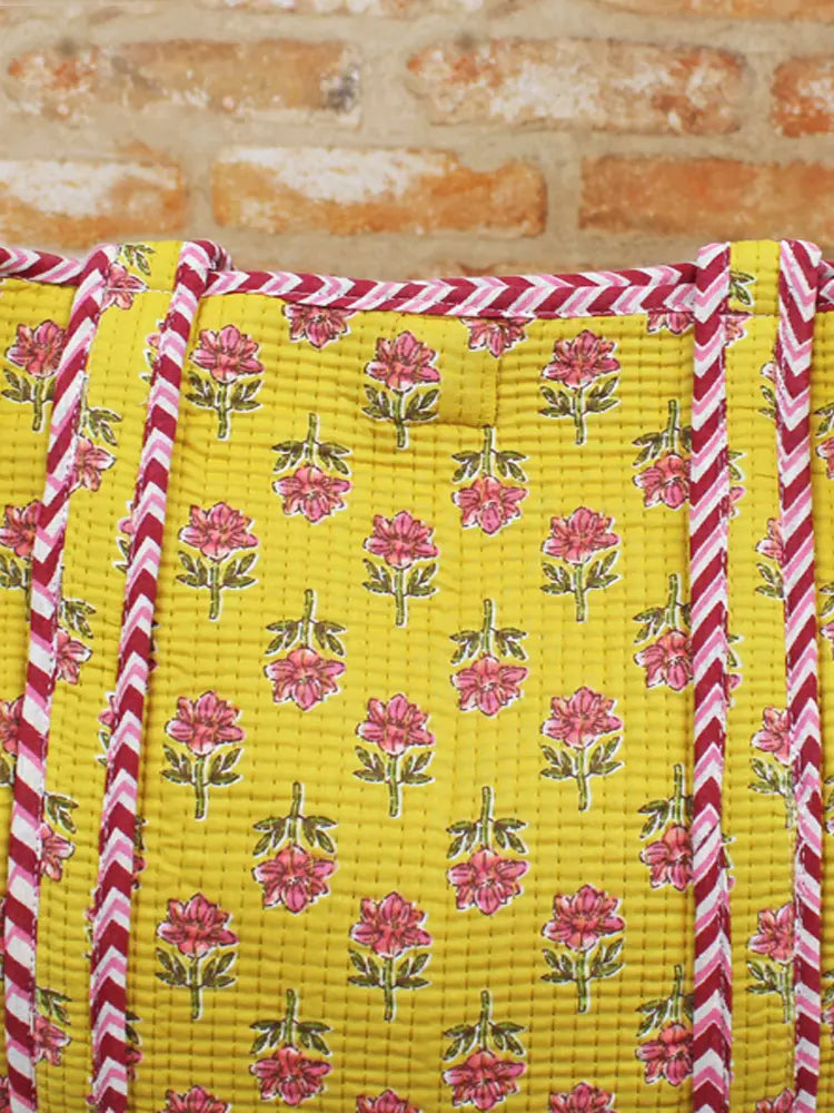 Suzie Blue - Quilted Cotton Tote Bag