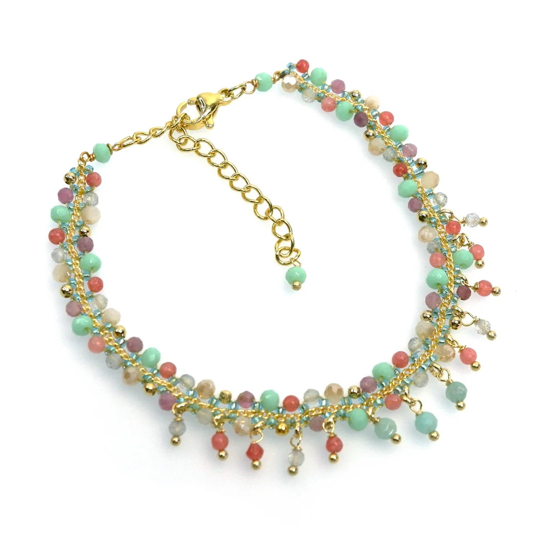 Handcrafted Gemstone Bracelets with 18K Gold Plating