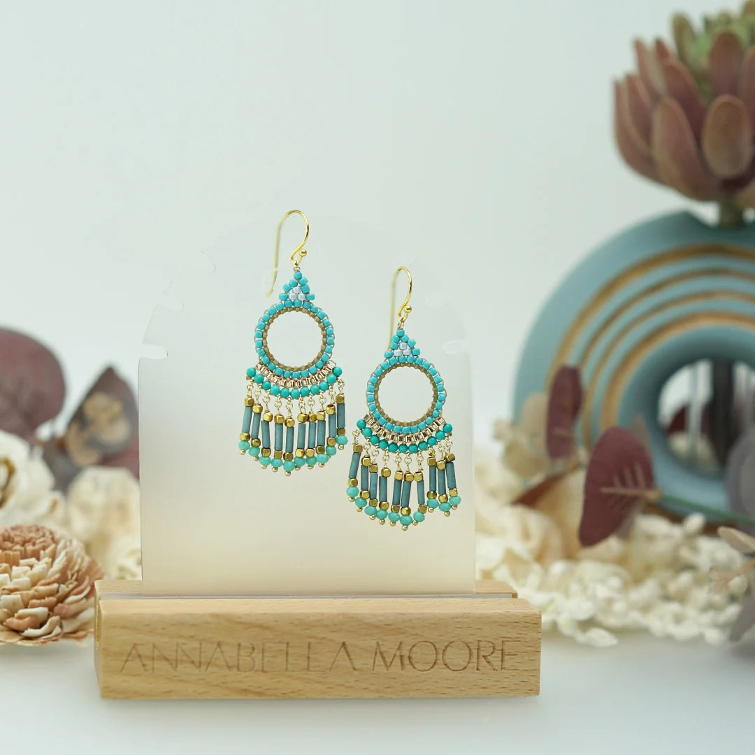 Handcrafted Gemstone & Crystal Earrings – 18K Gold-Plated 925 Silver Hooks
