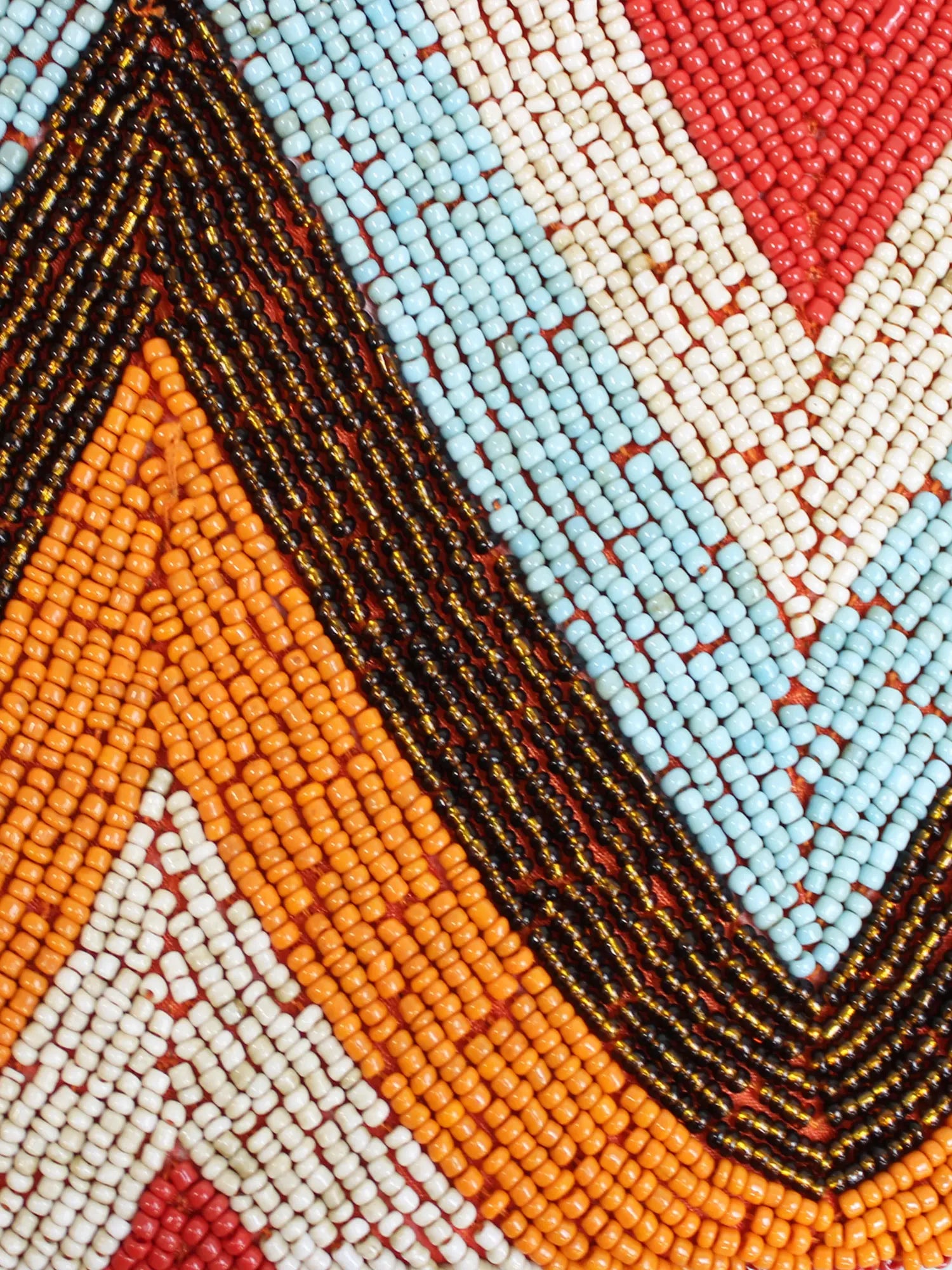 Beaded Clutch Bag - Zig Zag Design