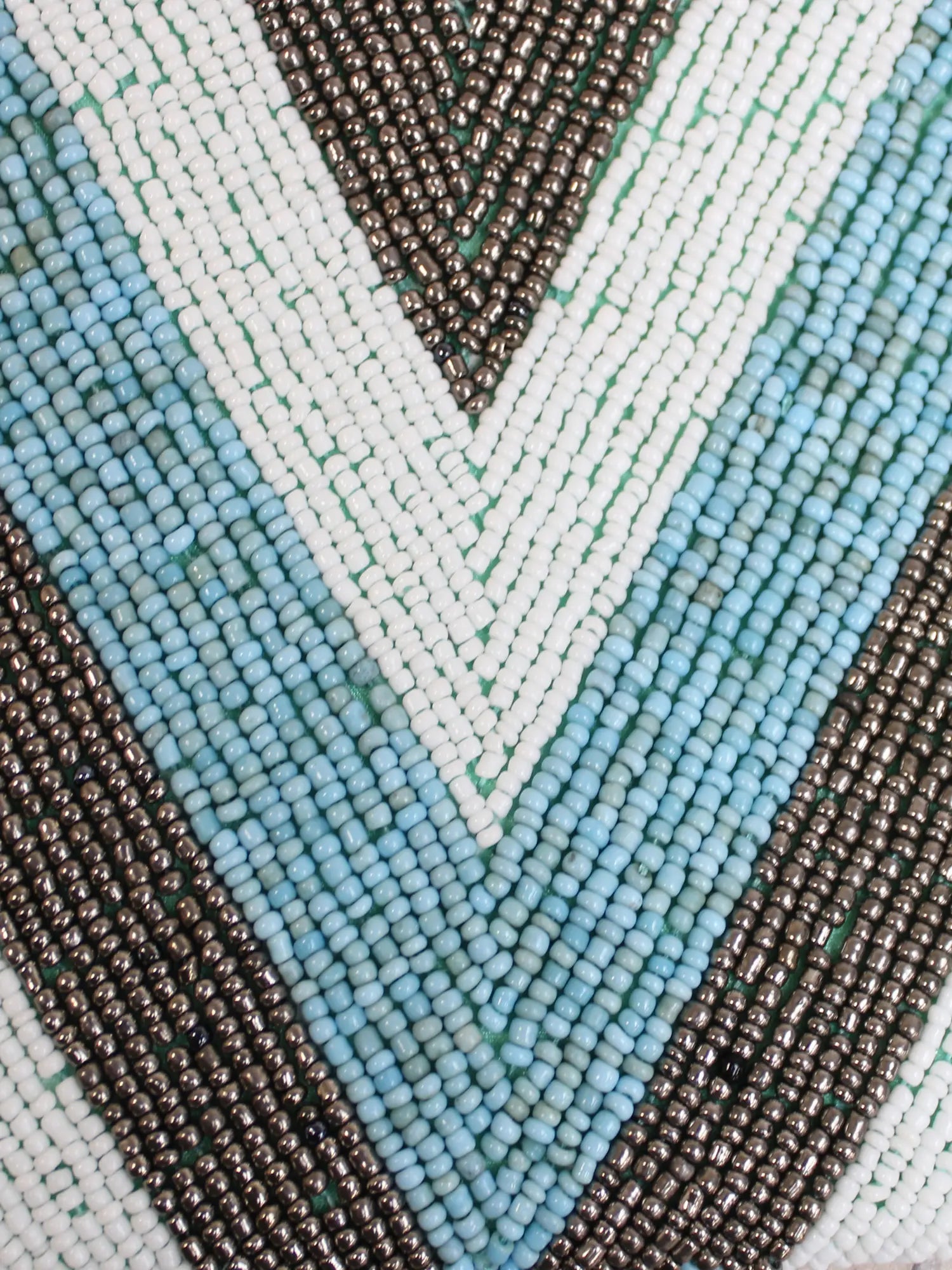 Beaded Clutch Bag - Zig Zag Design