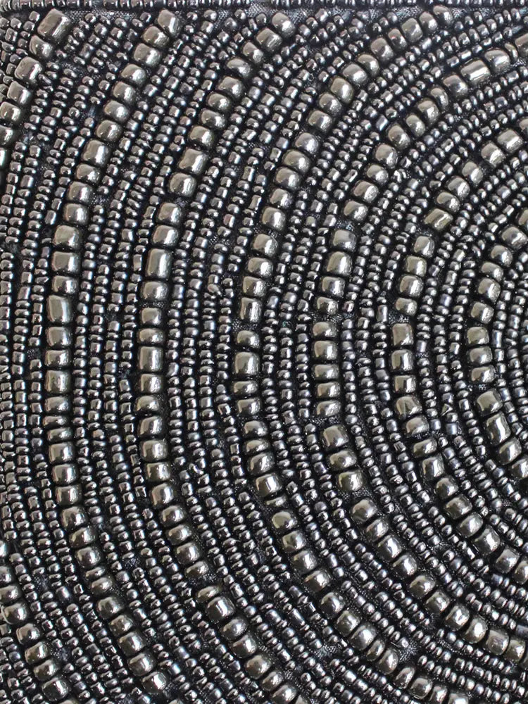 BEADED CLUTCH BAG – CIRCLE DESIGN