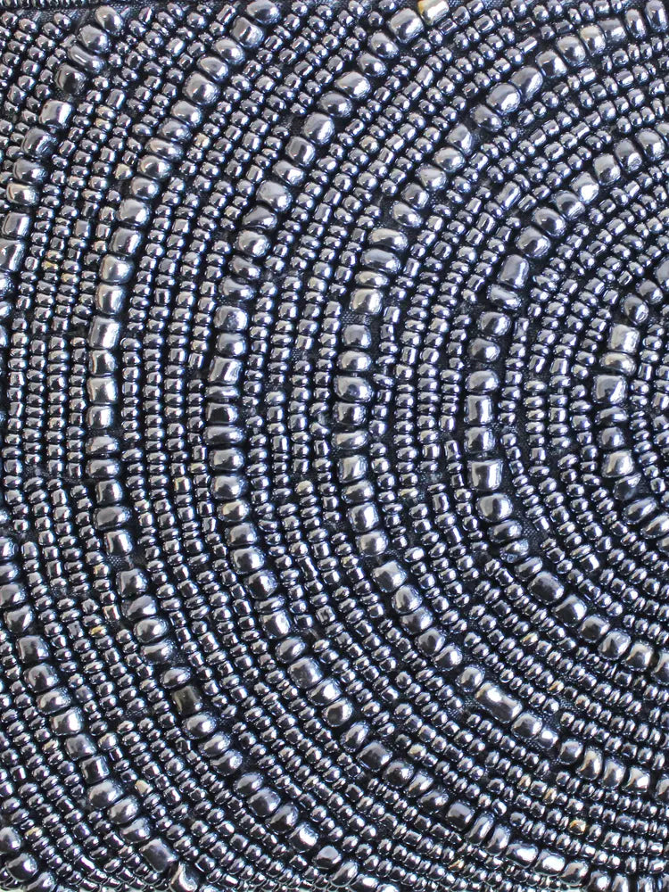 BEADED CLUTCH BAG – CIRCLE DESIGN