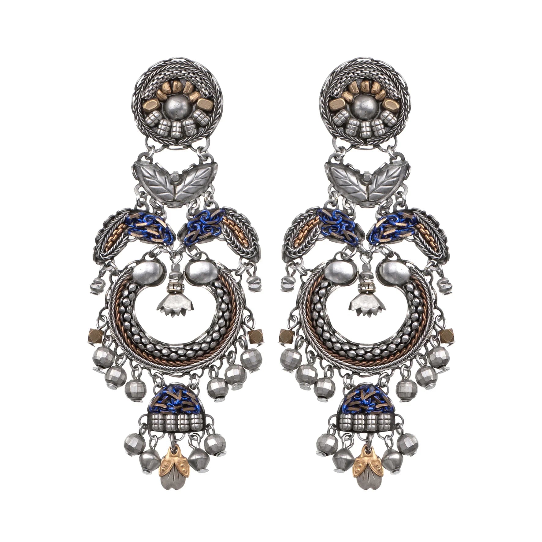 Silver Bohemian Earrings Contemplation Set, Azuka