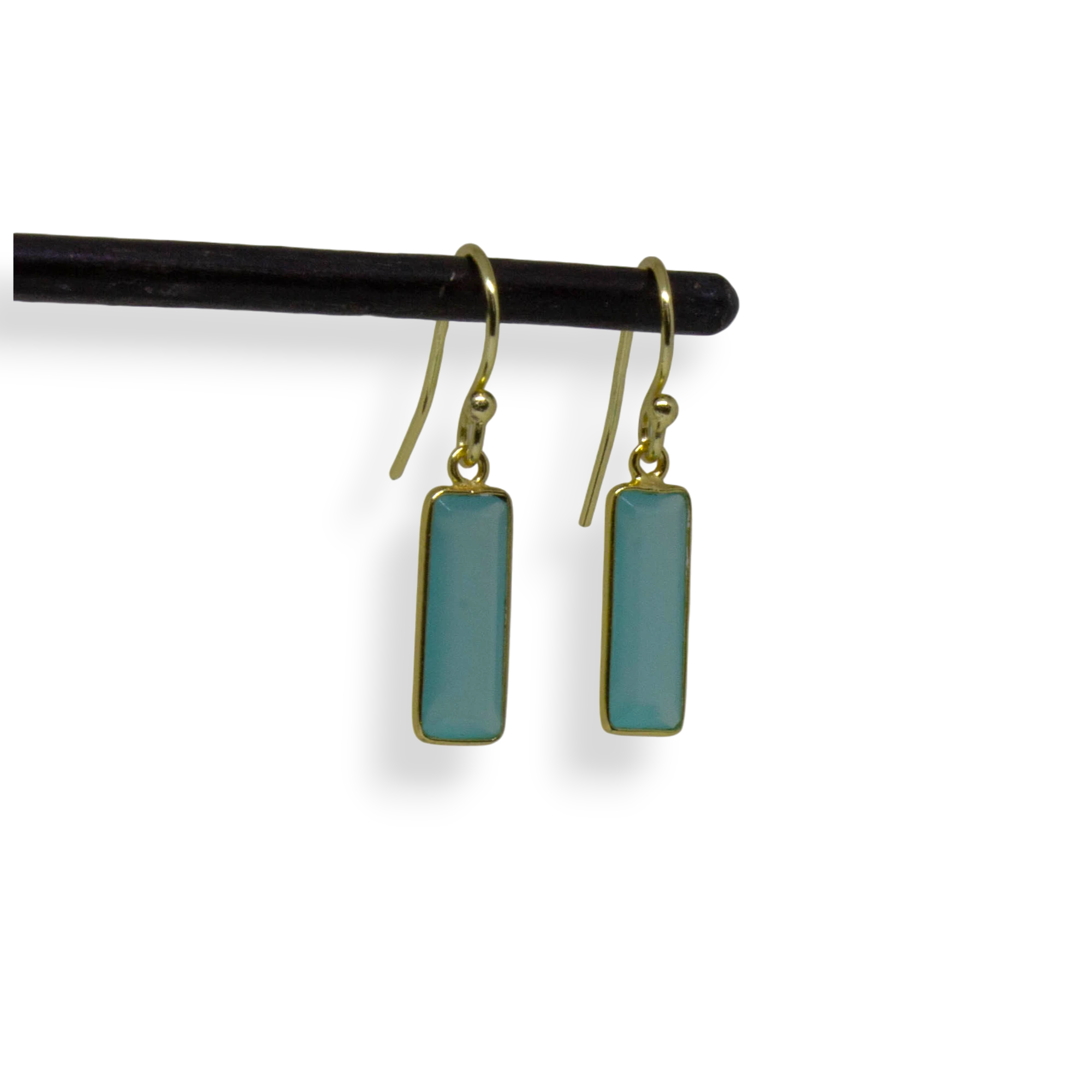 Semi Precious Rectangle Drop