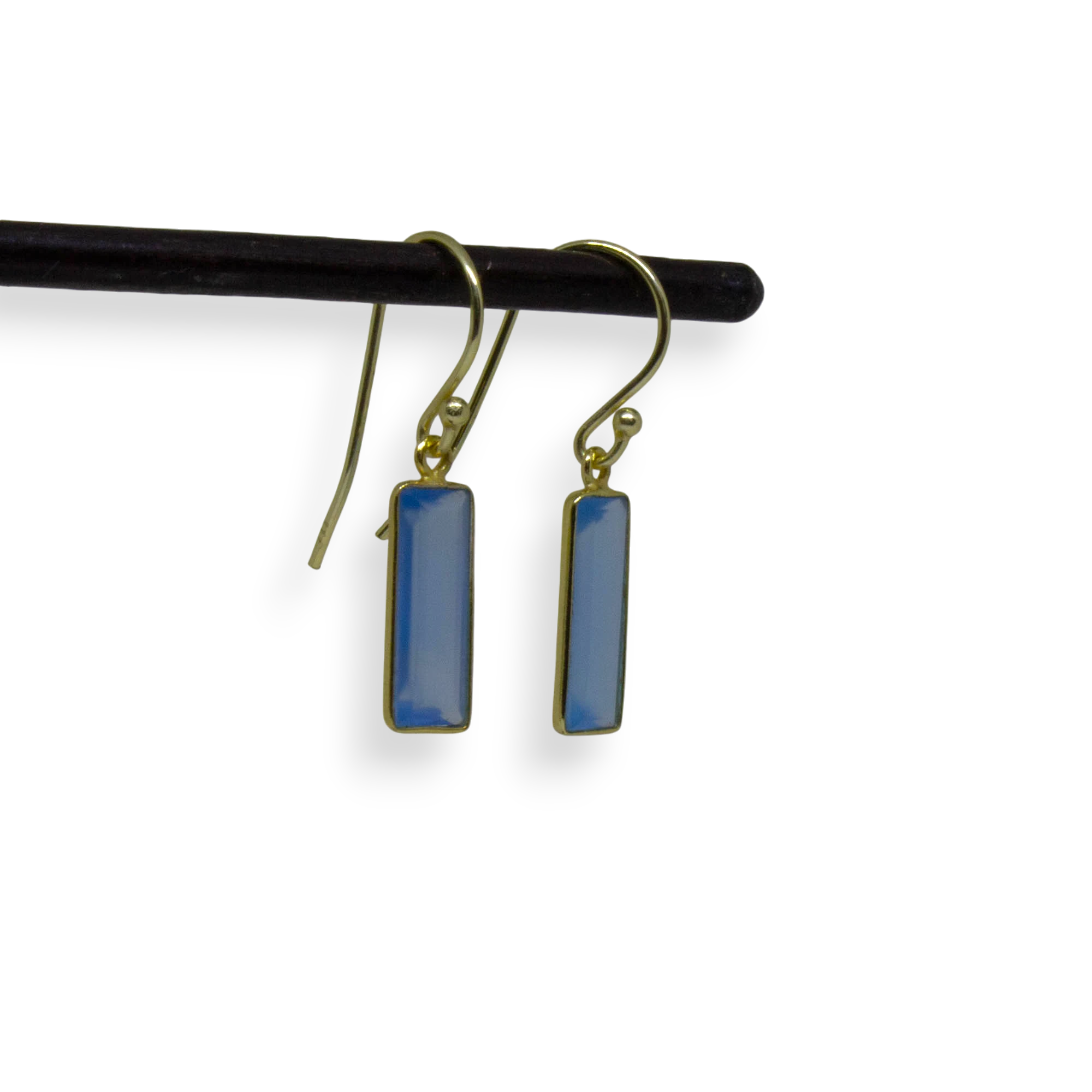 Semi Precious Rectangle Drop