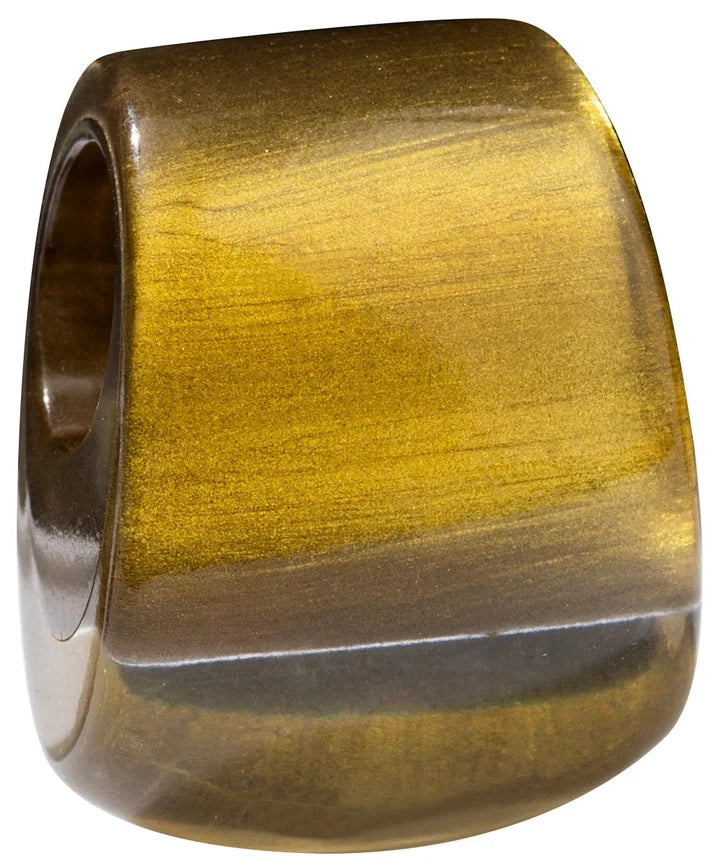 BLISS by ZSISKA Musee Series Bead — Metallic oval, gold - green