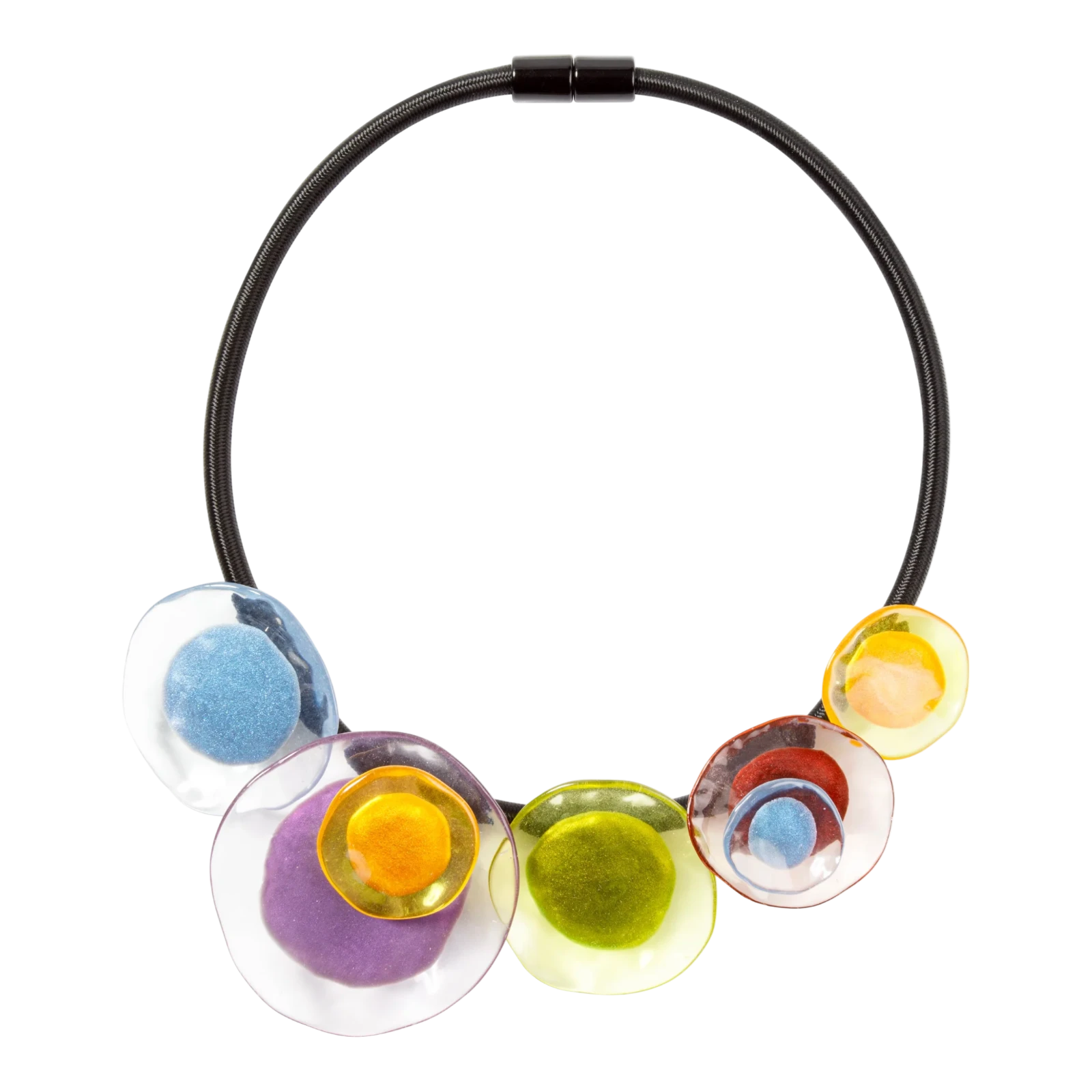 Prue By Zsiska - Magnetic Closure - 5 Bead Necklace - Flora