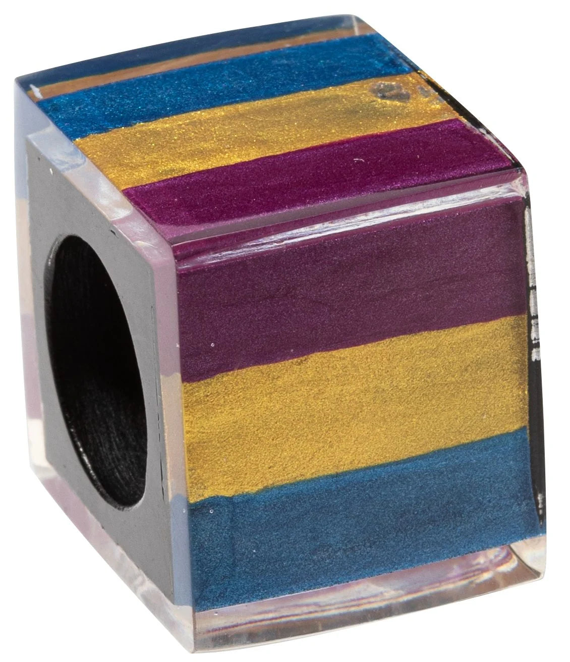 PRUE by ZSISKA Prue's Bliss Bead — STRIPED CUBE PURPLE