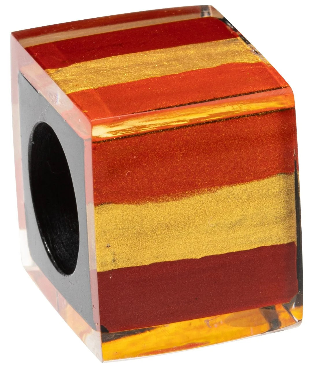 PRUE by ZSISKA Prue's Bliss Bead — STRIPED CUBE RED