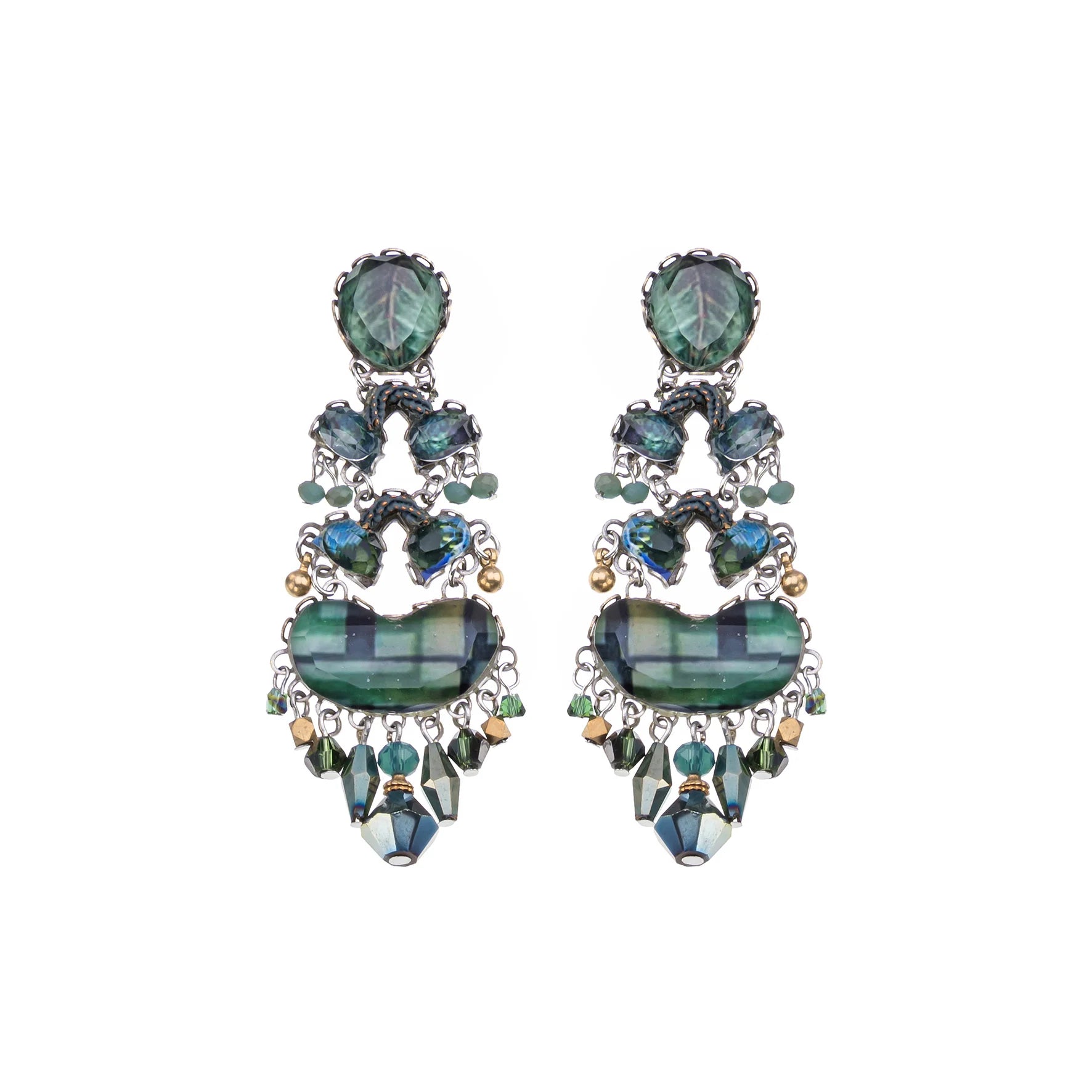 Emerald Reflection Set, Auralis Earrings