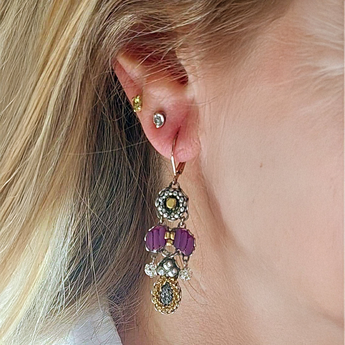 Cherry Blossom, Begonia Earrings