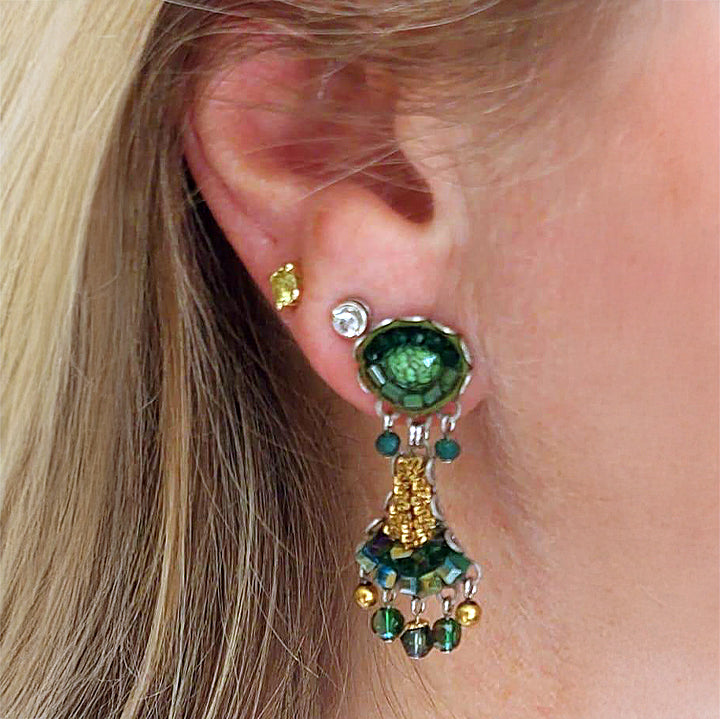 Green Painty Winona Earrings