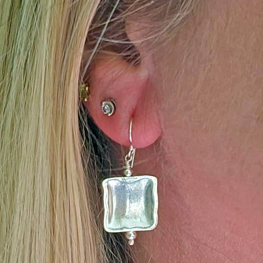 NSE14-3: Pure Silver Earrings