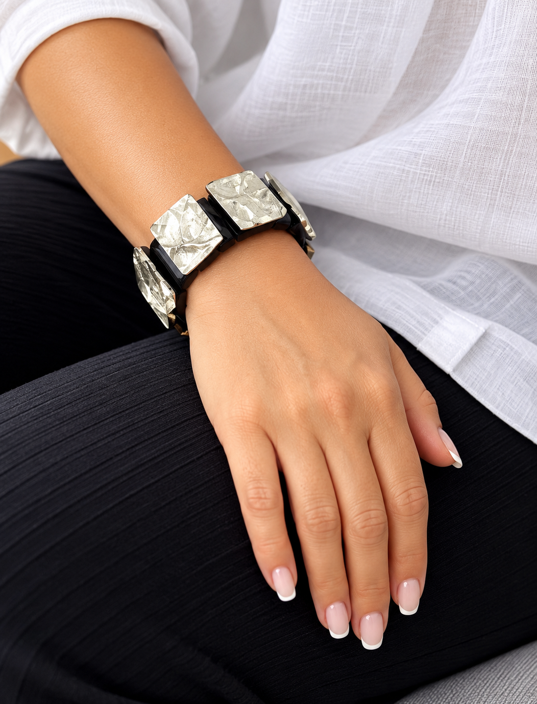Silver Leaf Bracelet