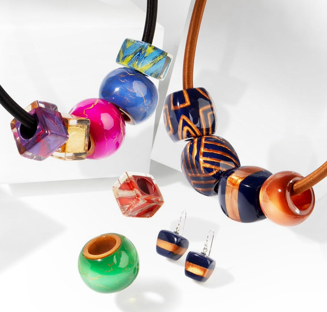 BLISS by ZSISKA - BLISS BEAD - MUSEE - AZTEC 2-NAVY & COPPER