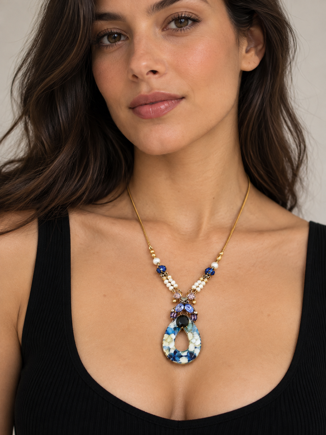 Long Necklace Fresh Waters Set, Eira