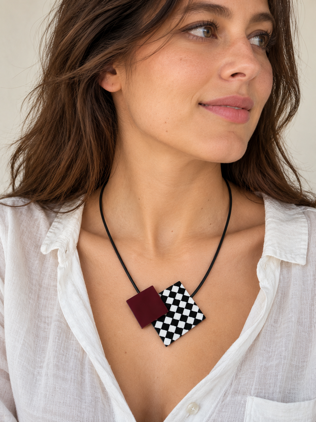 ZSISKA DESIGN November 2-Bead Magnet Necklace