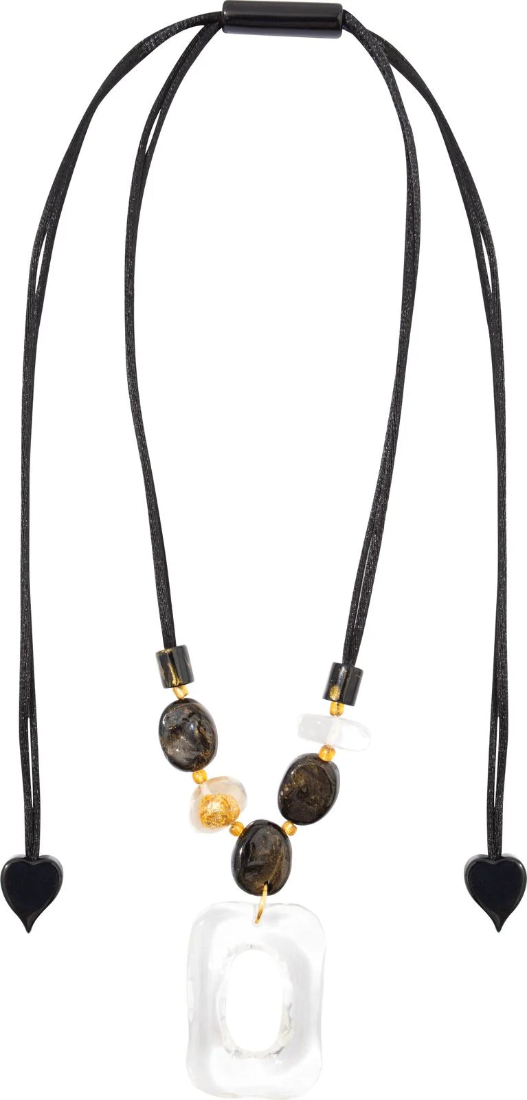 ZSISKA DESIGN Sensi 6-Bead Adjustable Pendant - Black