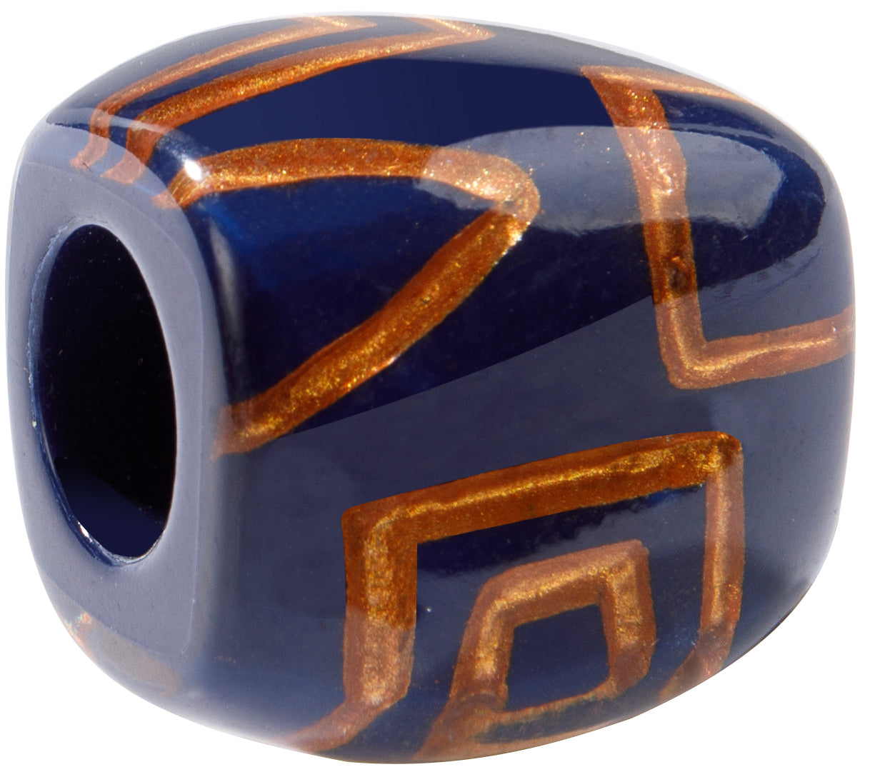 BLISS by ZSISKA - BLISS BEAD - MUSEE - AZTEC 1 NAVY & COPPER