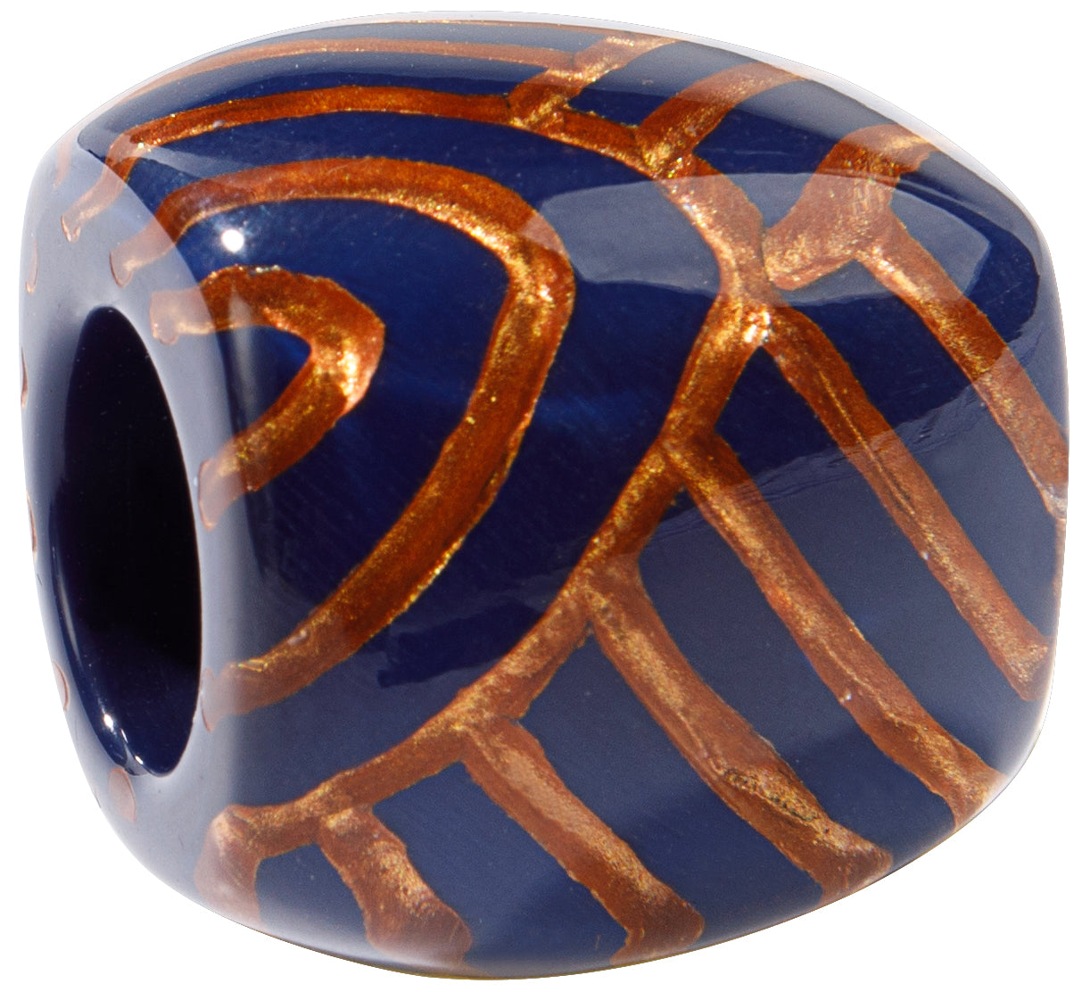 BLISS by ZSISKA - BLISS BEAD - MUSEE - AZTEC 3-NAVY & COPPER