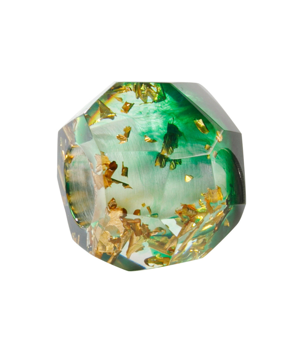 BLISS BEAD OMBRE FACETED -  GREEN