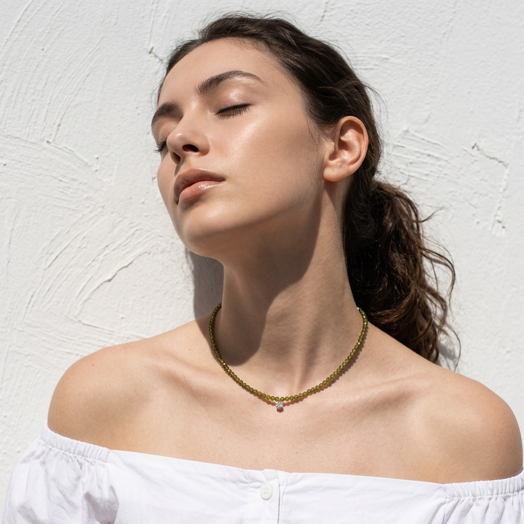 Elegant Natural Peridot Necklace