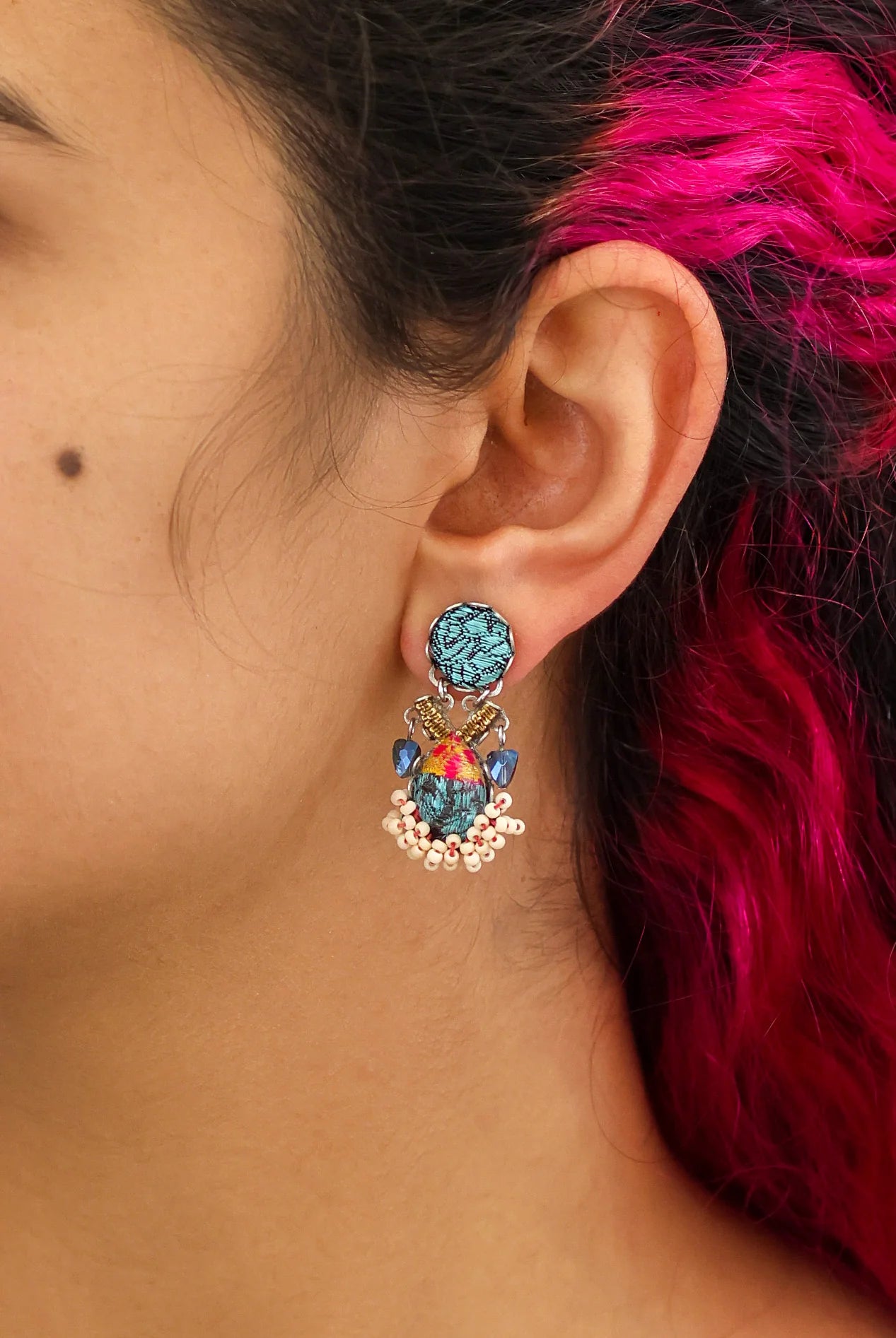 Summer Skies Set, Handmade Earrings, Moonlight