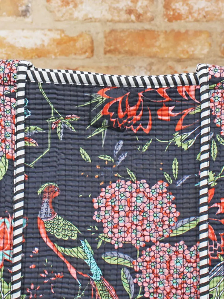 Suzie Blue - Quilted Cotton Tote Bag