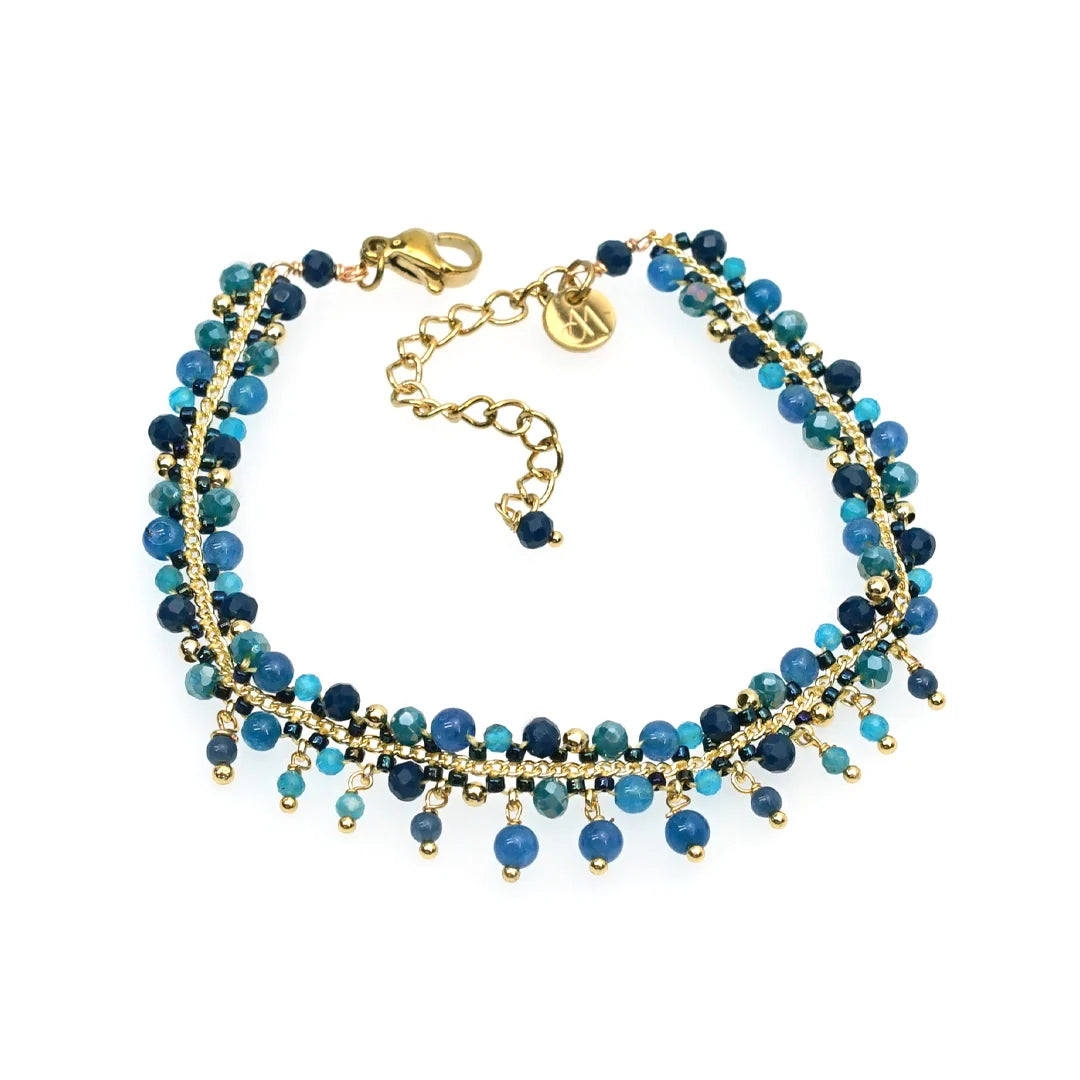 Handcrafted Gemstone Bracelets with 18K Gold Plating