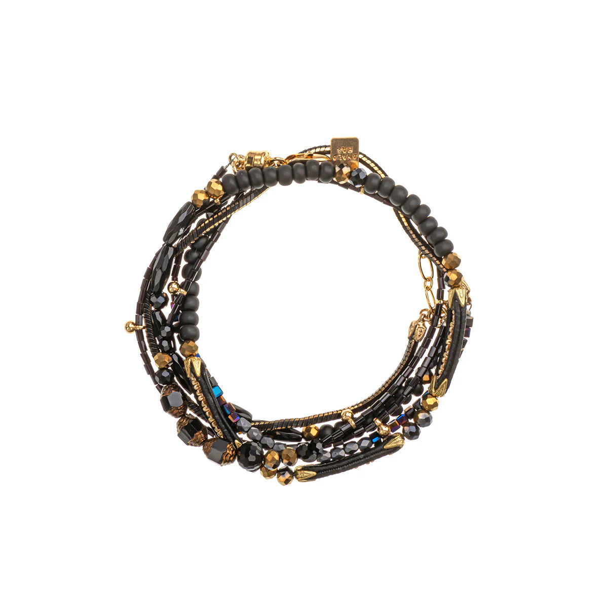 Black - Gold Beaded Nayara Bracelet